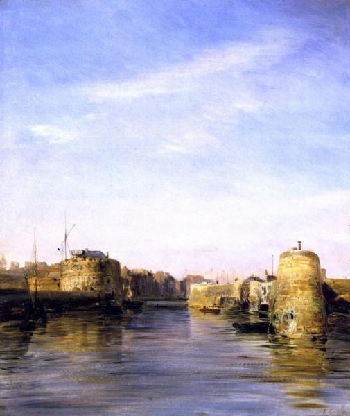 Entry To The Port Of Le Havre by Theodore Gudin