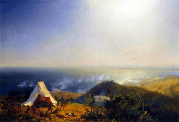 The Attack On Algiers By Sea by Theodore Gudin