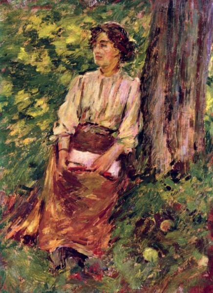 Theodore Robinson A Girl Reading