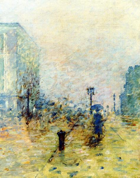 A Rainy Day, New York by Theodore Robinson