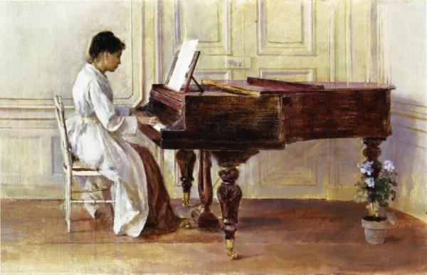 At The Piano by Theodore Robinson