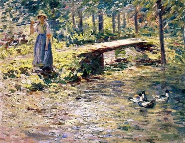 By The Brook by Theodore Robinson