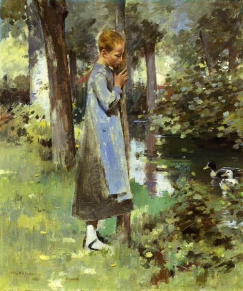By The River by Theodore Robinson