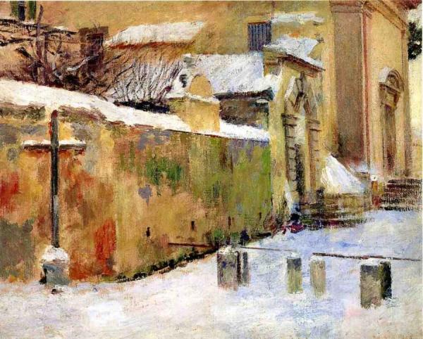 Church In Snow by Theodore Robinson