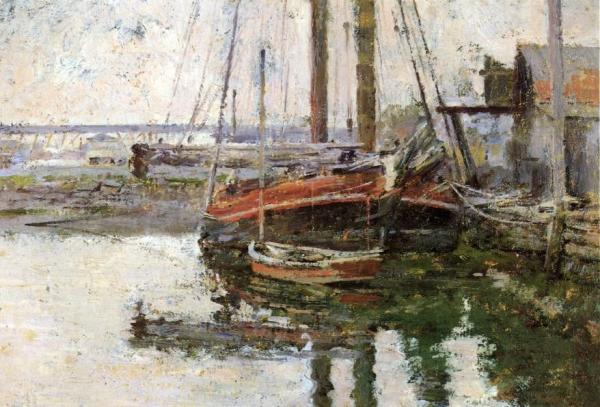 Coal Schooner Unloading by Theodore Robinson