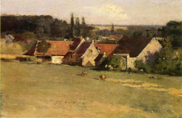 Farmhouse At Grez by Theodore Robinson