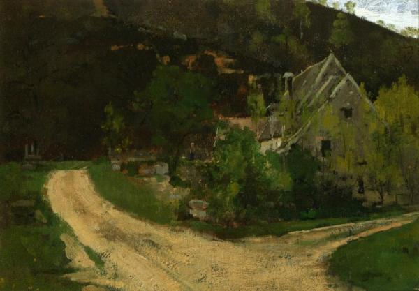 French Village by Theodore Robinson Oil Painting Reproductions