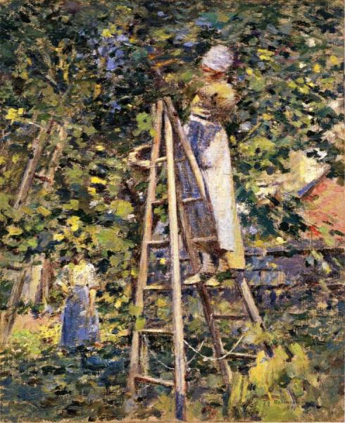 Gathering Plums by Theodore Robinson