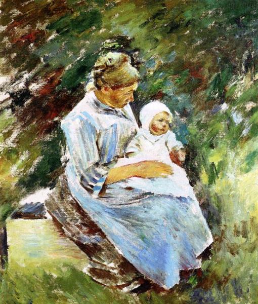 Mother And Child by Theodore Robinson