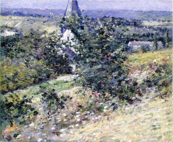 Old Church At Giverny by Theodore Robinson