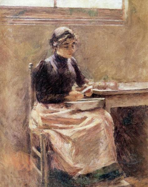 Peeling Apples by Theodore Robinson