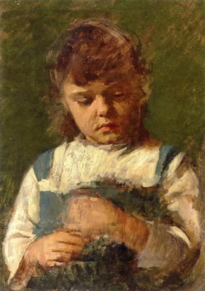 Theodore Robinson Portrait Of A Young Girl