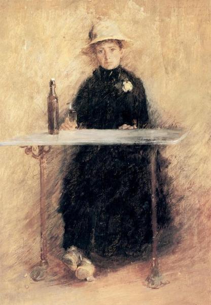 Portrait Of Madame Baudy by Theodore Robinson