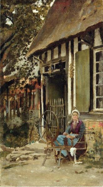 Spinning by Theodore Robinson