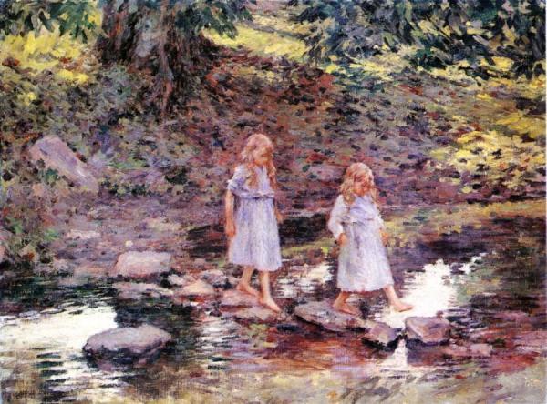 Stepping Stones by Theodore Robinson