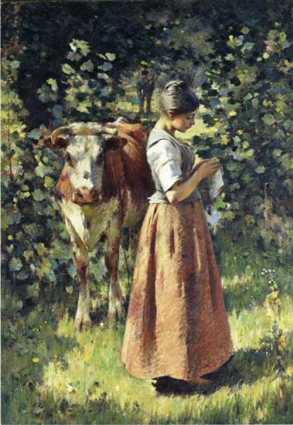 The Cowherd by Theodore Robinson