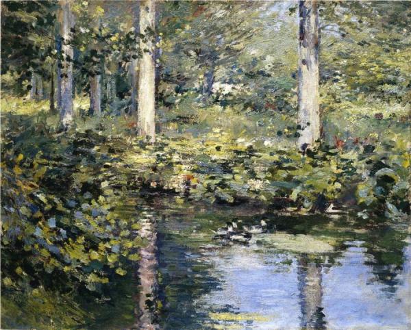 The Duck Pond by Theodore Robinson