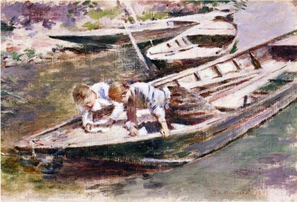 Two In A Boat by Theodore Robinson