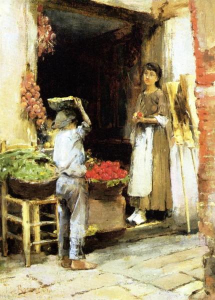 Venetian Fruit Shop by Theodore Robinson
