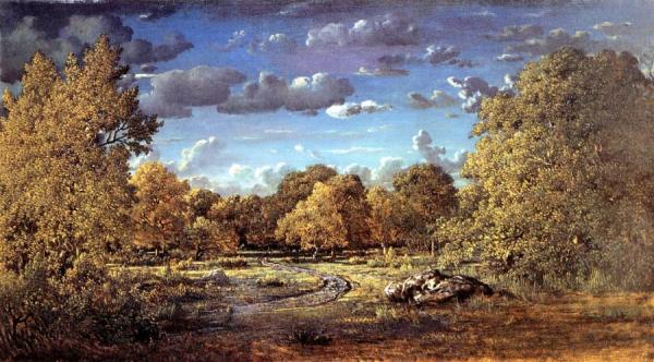 Glade Of The Reine Blanche In The Fontainebleau Forest by Théodore Rousseau