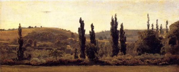 Landscape With Poplars by Théodore Rousseau