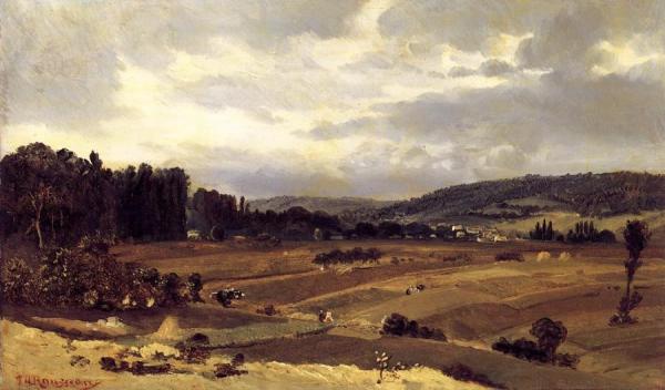 Lanscape With Farmland by Théodore Rousseau