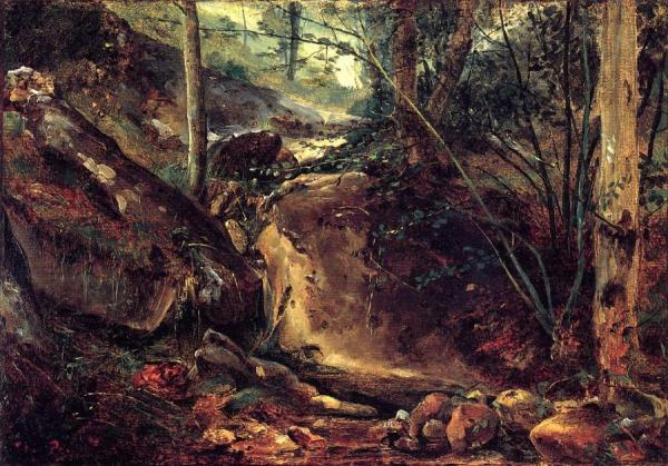 Mountain Stream In The Auverne by Théodore Rousseau