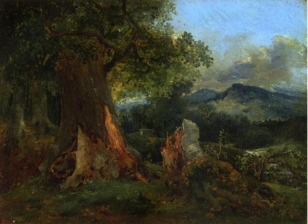 Old Oak Tree And Rotting Trunk by Théodore Rousseau Oil Painting Reproductions