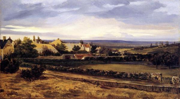 Village In A Valley by Théodore Rousseau