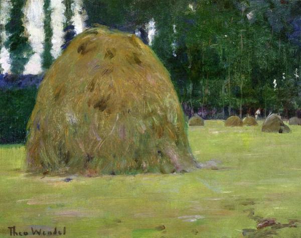 Theodore Wendel Haystacks In Giverny, France