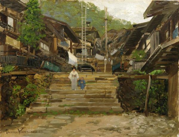 A Street In Ikao by Theodore Wores