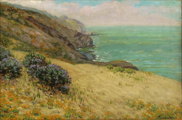 Coastal Scene, Thought To Be Lands End, San Francisco by Theodore Wores