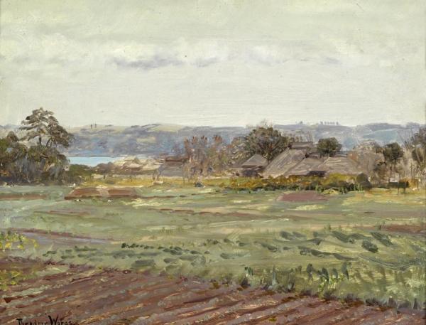 Early Springtime In Sugita, Japan, 1895 by Theodore Wores