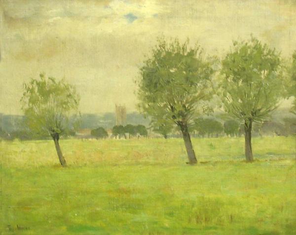 Green Meadow by Theodore Wores Oil Painting Reproductions