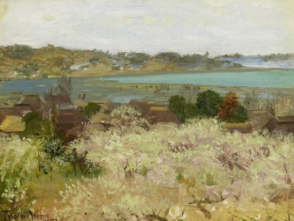 Mihaisi,early Plum Blossoms Of Sugita,1896 by Theodore Wores