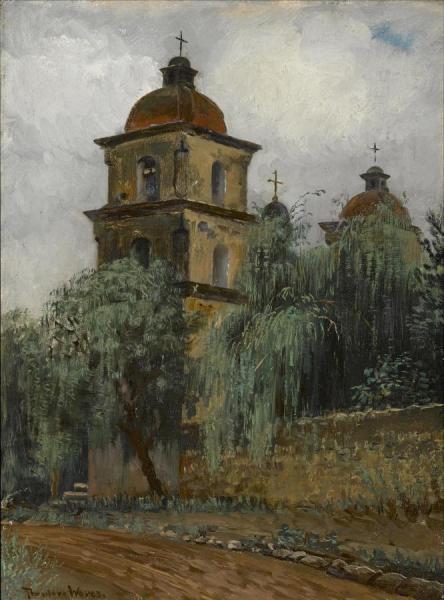 Old Mission Church,santa Barbara by Theodore Wores