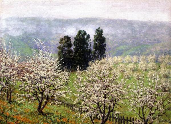 Prune Blossoms Of Saratoga by Theodore Wores
