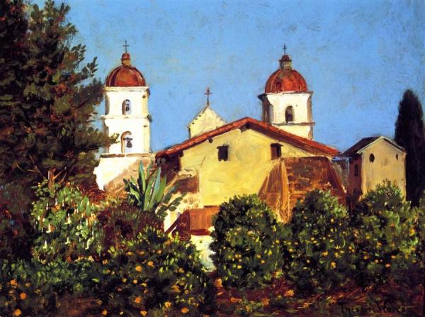 Santa Barbara Mission by Theodore Wores