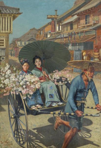 The Return From The Cherry Grove, Tokyo by Theodore Wores