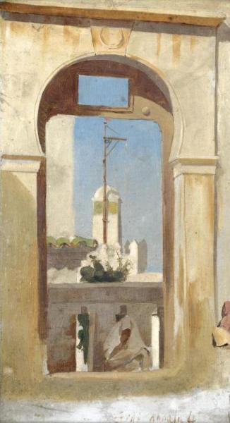Figures By A Balcony by Theodoros Ralli