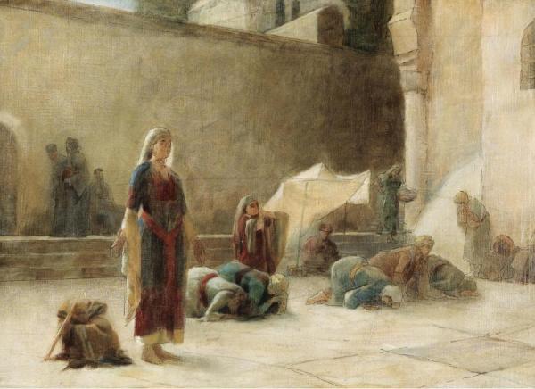 Le Parvis Du Saint Sepulcre A Jerusalem by Theodoros Ralli