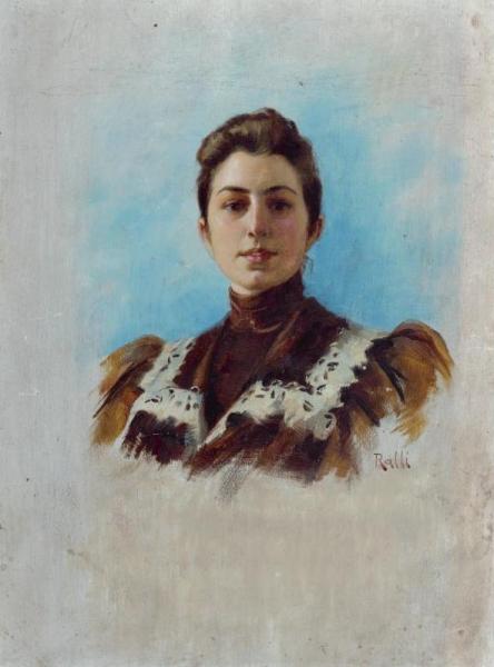 Portrait Of A Woman by Theodoros Ralli