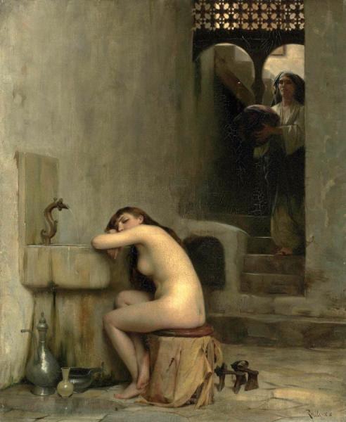 Resting At The Bath by Theodoros Ralli