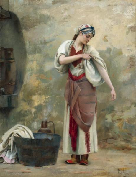 The Laundress (la Lavandiere) by Theodoros Ralli