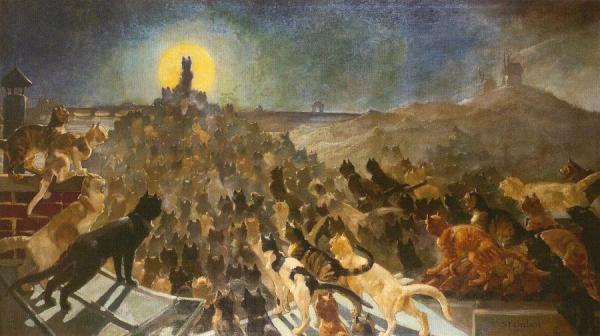 The Apotheosis Of The Cats by Theophile-alexandre Steinlen Oil Painting Reproductions