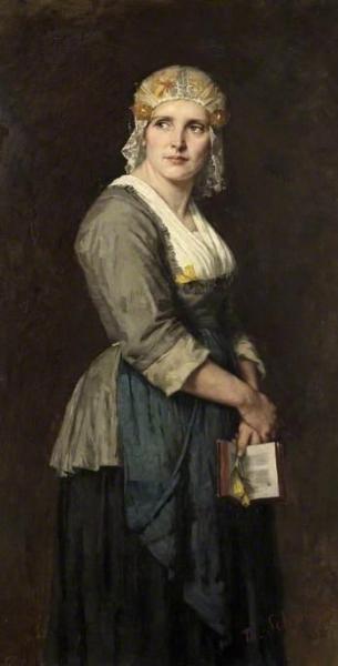Dutch Peasant Going To Church by Therese Schwartze Oil Painting Reproductions