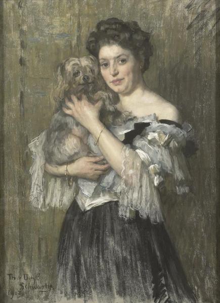 Maria Catharina Josephine Jordan - Wife Of The Painter George Hendrik Breitner by Therese Schwartze
