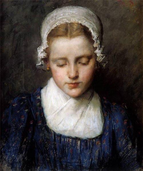 Portrait Of A Girl by Therese Schwartze