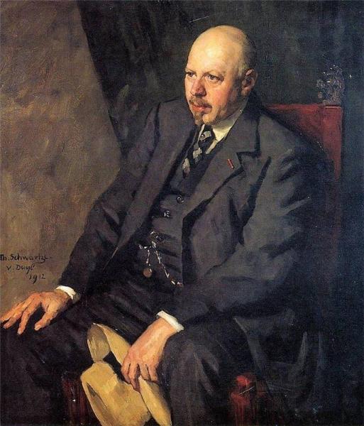 Portrait Of Anton Dreesman by Therese Schwartze