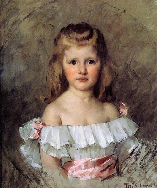 Portrait Of Bertha Johanna Van Tienhoven by Therese Schwartze Oil Painting Reproductions